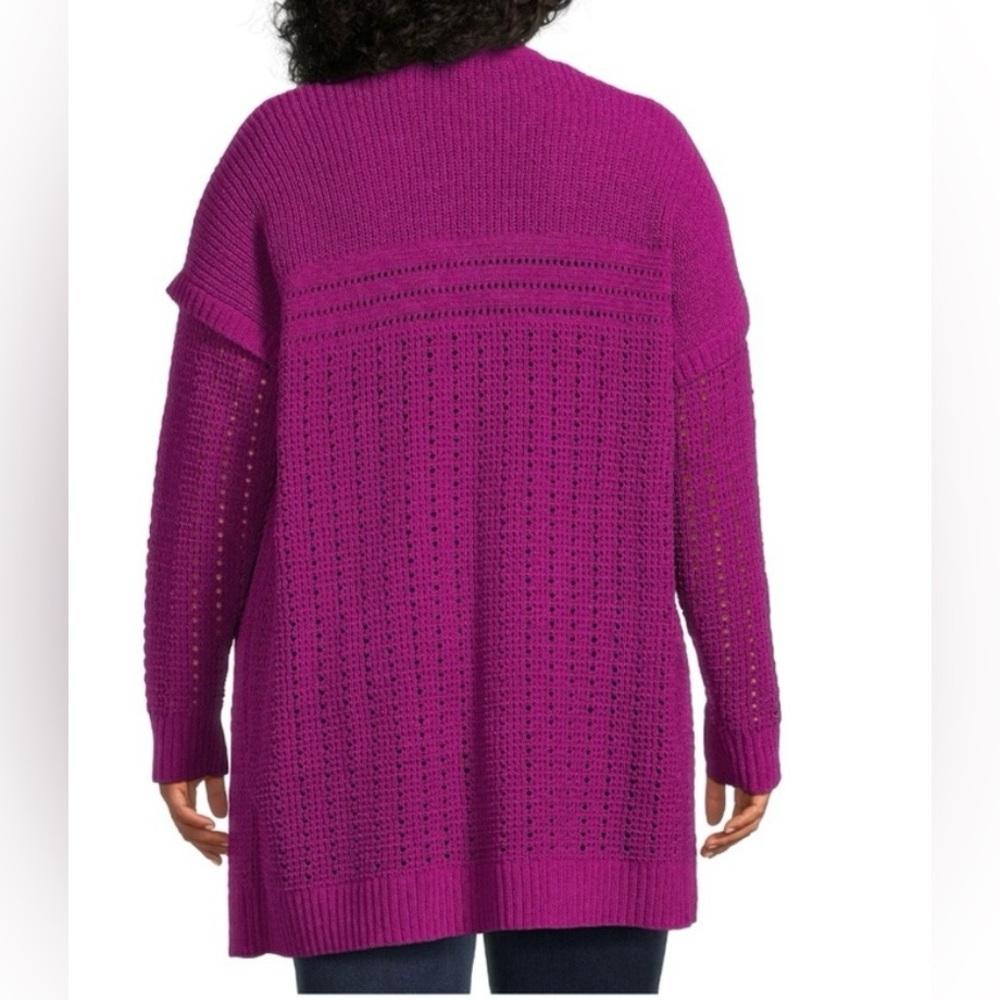 Terra & Sky Plus Open Front Cardigan - Picture 7 of 12